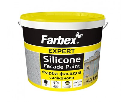 Фарба фасадна силіконова Farbex База А (1,4 кг, 4,2 кг, 7 кг, 14 кг) біла