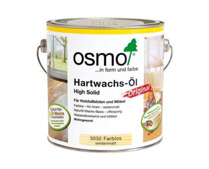 Олія для паркету з твердим воском OSMO Hartwachs-Ol Original (0,125 л, 0,75 л, 2,5 л)