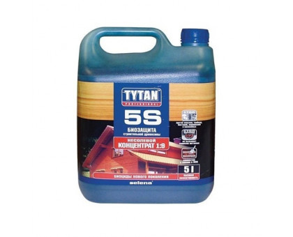 Биозащита - антисептик для древесины Tytan 5S (5 кг, концентрат 1:9)