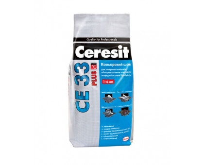 Затирка для швів плитки Ceresit CE33 Plus (2 кг)