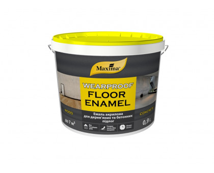 Эмаль акриловая для деревянных и бетонных полов Maximа "Wearproof Floor Enamel" красно-коричневая (RAL 8012) 3 л